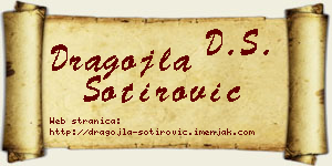 Dragojla Sotirović vizit kartica